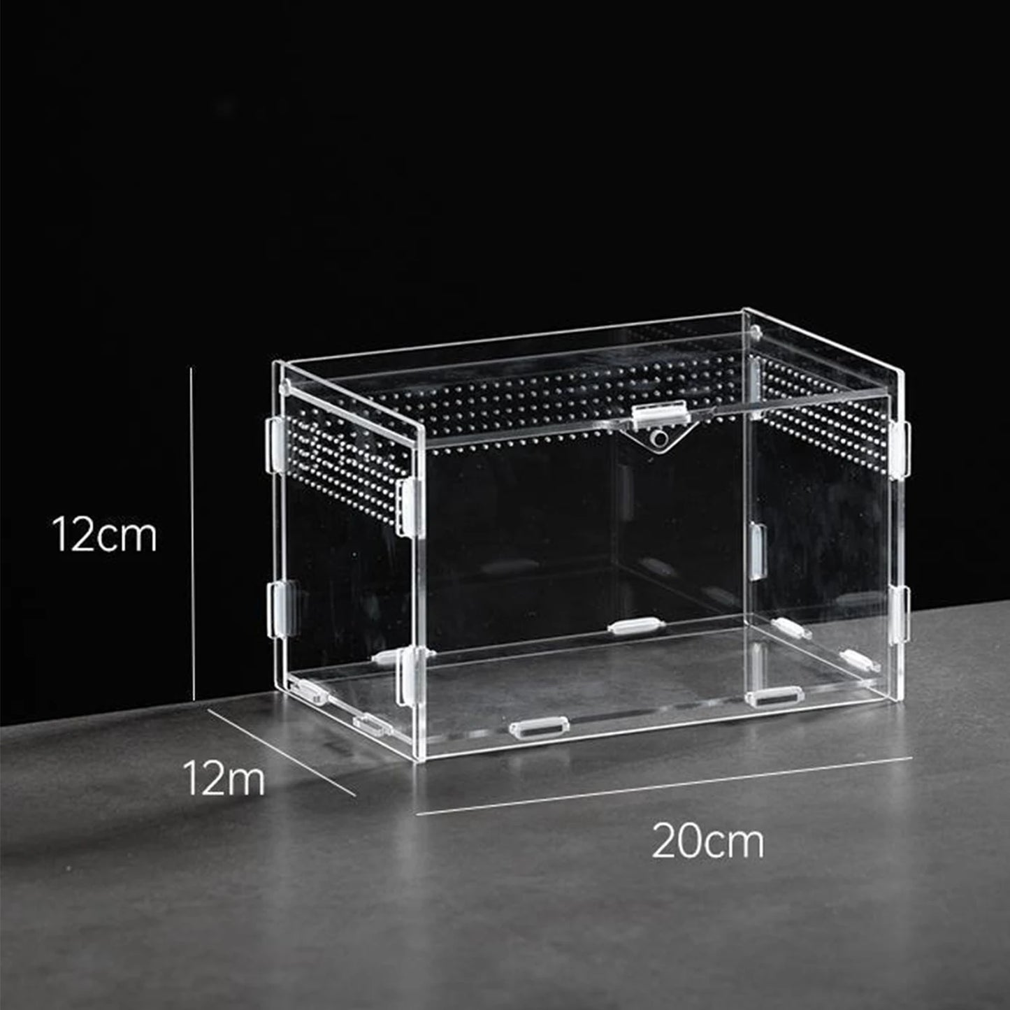 Acrylic Reptile Breeding Box Transparent Terrarium Enclosure