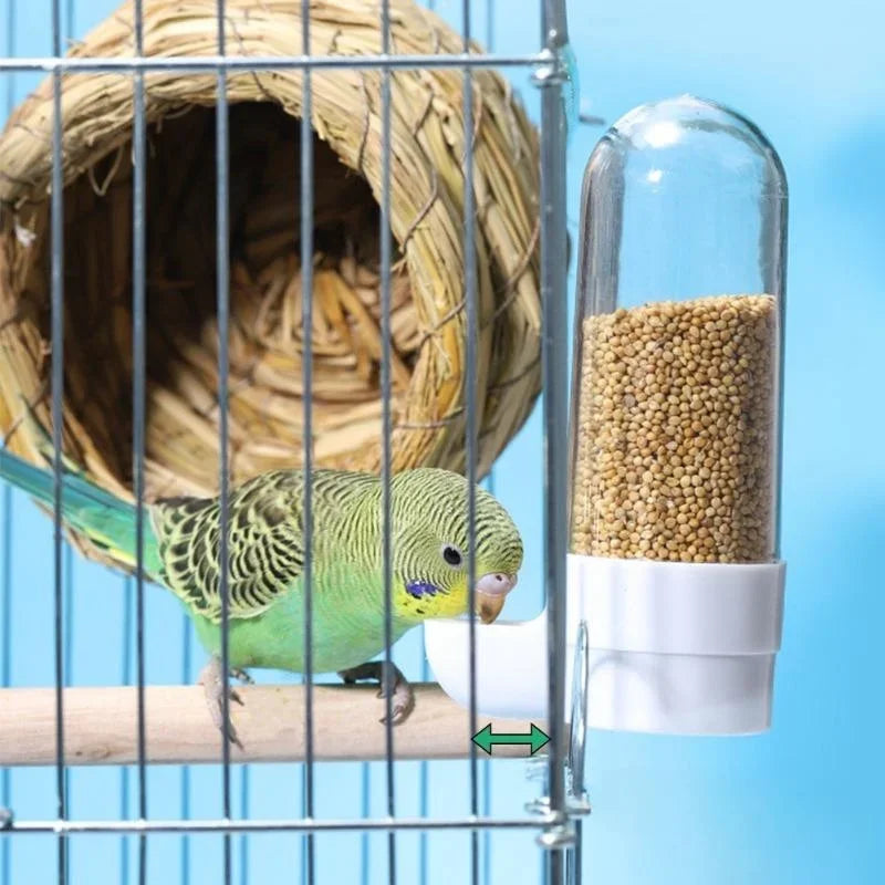 Hanging Bird Water Dispenser And Feeder Cage Accessory