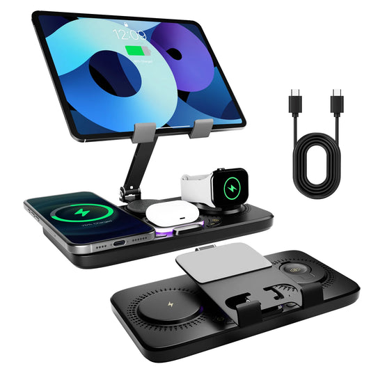 7-In-1 Wireless Charger Station For IPhone Apple Watch