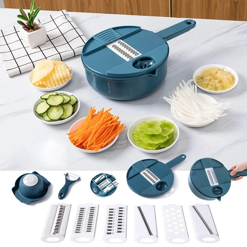 Buyyes 9 In 1 Vegetable Cutter Multi Purpose Grater Slicer
