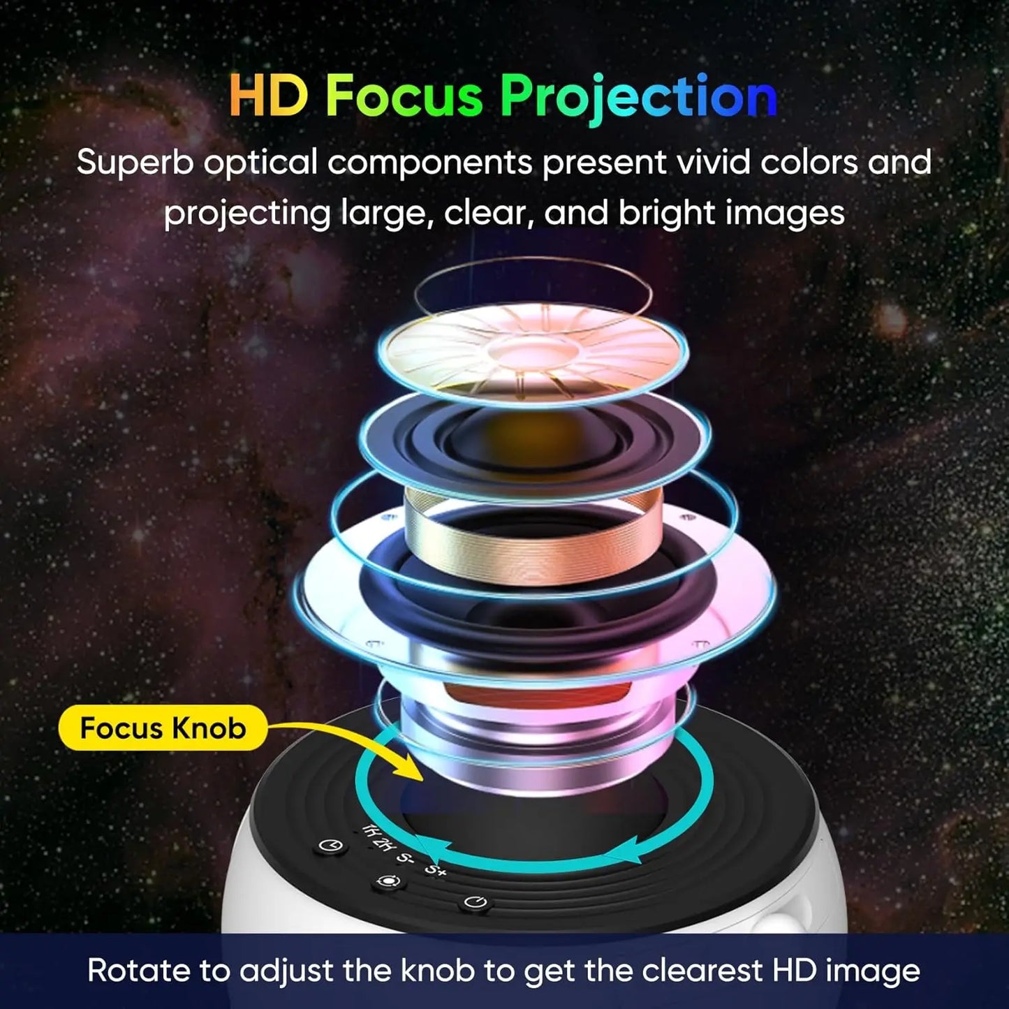 Aiopp Galaxy Projector For Bedroom With 13 Film Discs