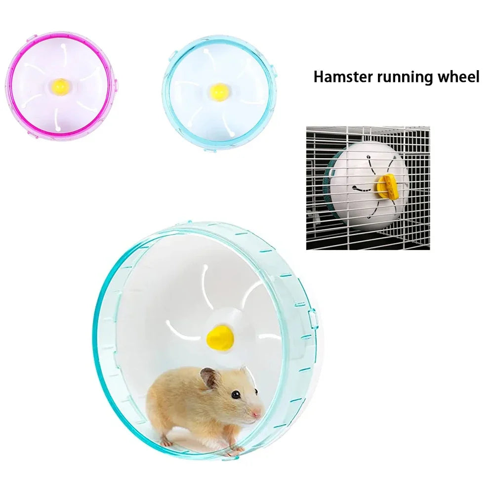 Silent Transparent Hamster Running Wheel Toy For Small Pets