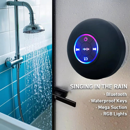 Fomscvka Portable Bluetooth Speaker With LED Light IPX4 Waterproof