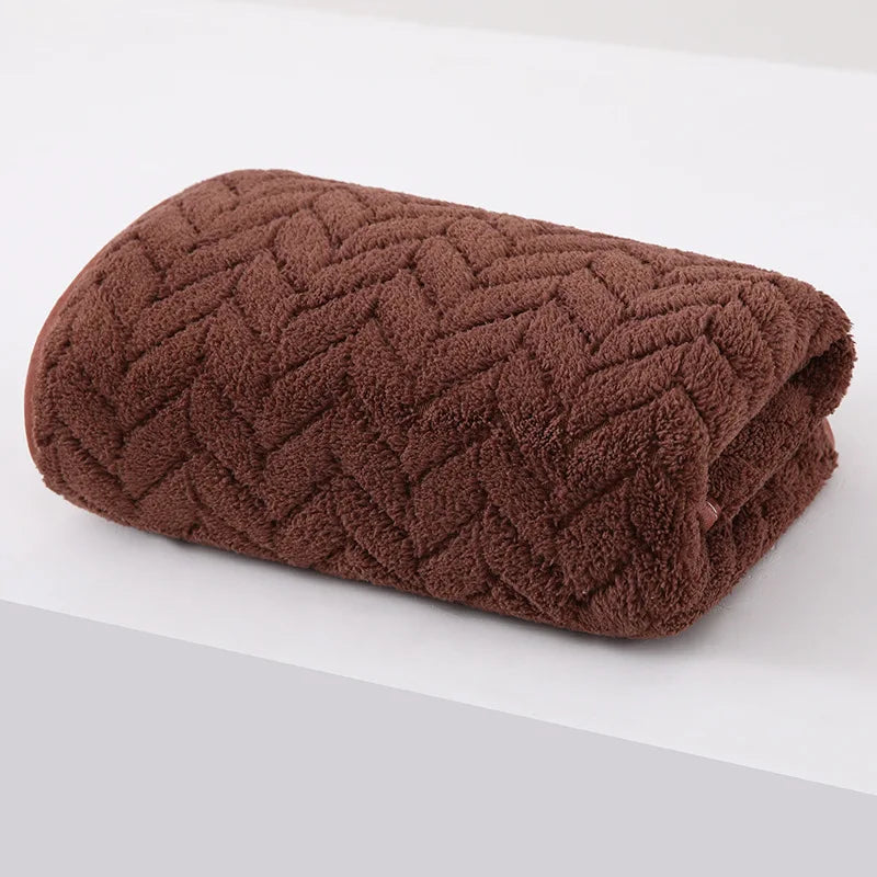 Thick Coral Velvet Bath Towels Absorbent Quick Dry Home Hotel