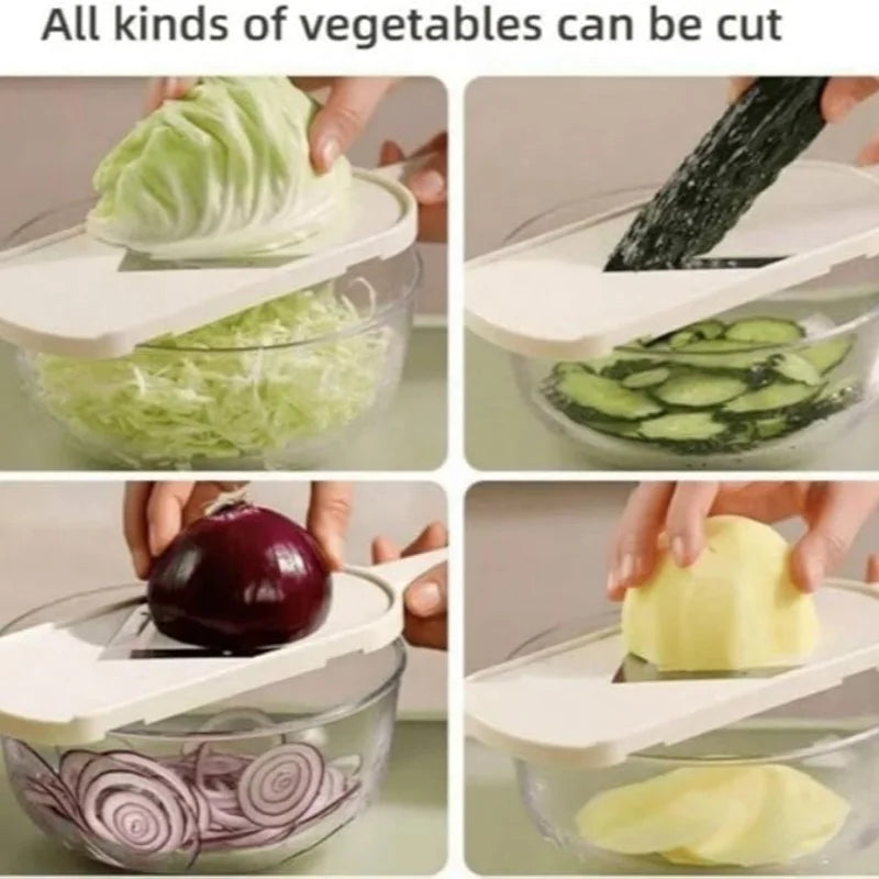 Multifunctional Vegetable Slicer With Stainless Steel Blade For Home Use
