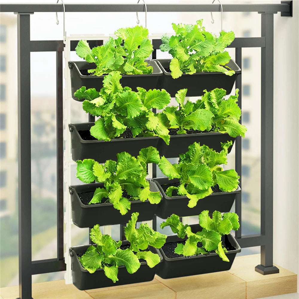 Four Tier Wall Mounted Garden Planter Vertical Raised Bed