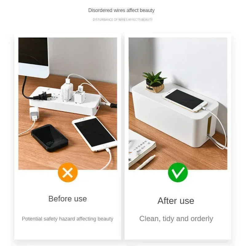 YIYUEQIANLI Cable Storage Box For Desk Wire Management