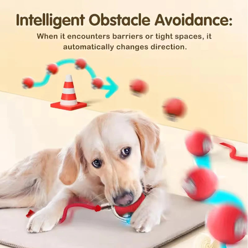Interactive Silicone Smart Cat Ball Toy With Auto Obstacle Avoidance