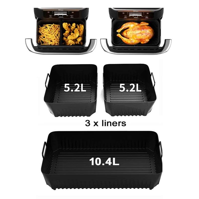 Air Fryer Silicone Liners for DZ071 AF500UK Baskets