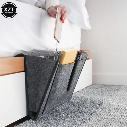 Felt Bedside Storage Organizer Pockets Hanging Bag