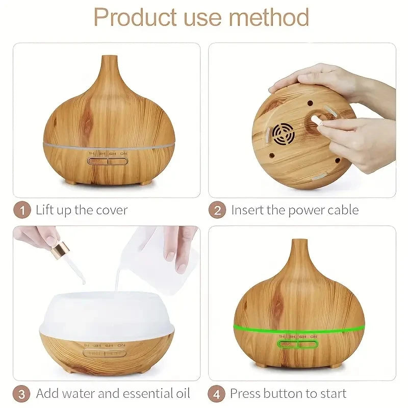 Oeny Ultrasonic Essential Oil Diffuser With 6 Oils Included