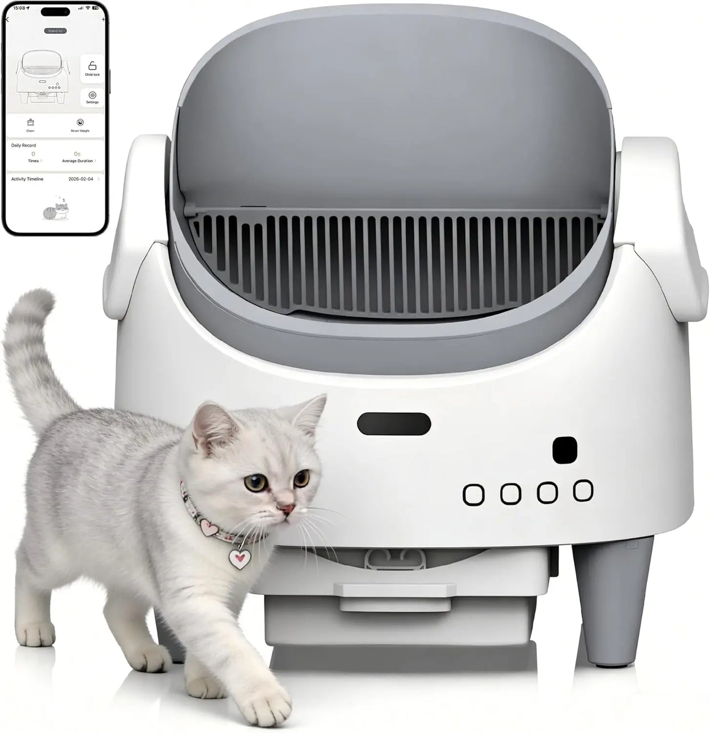 HiMISS Smart App Control Self Cleaning Cat Litter Box