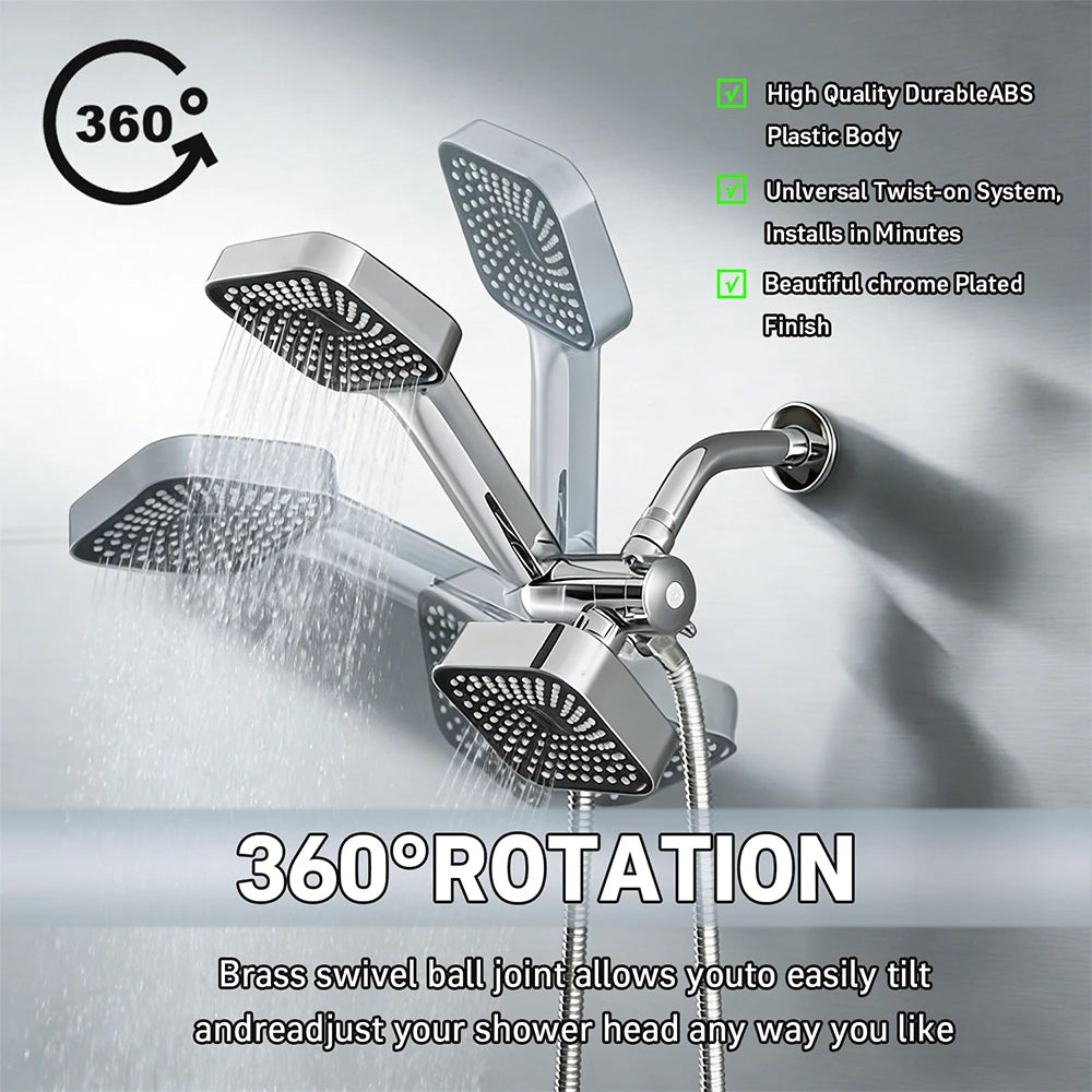 Two In One Shower Set With Rainfall Head And Handheld