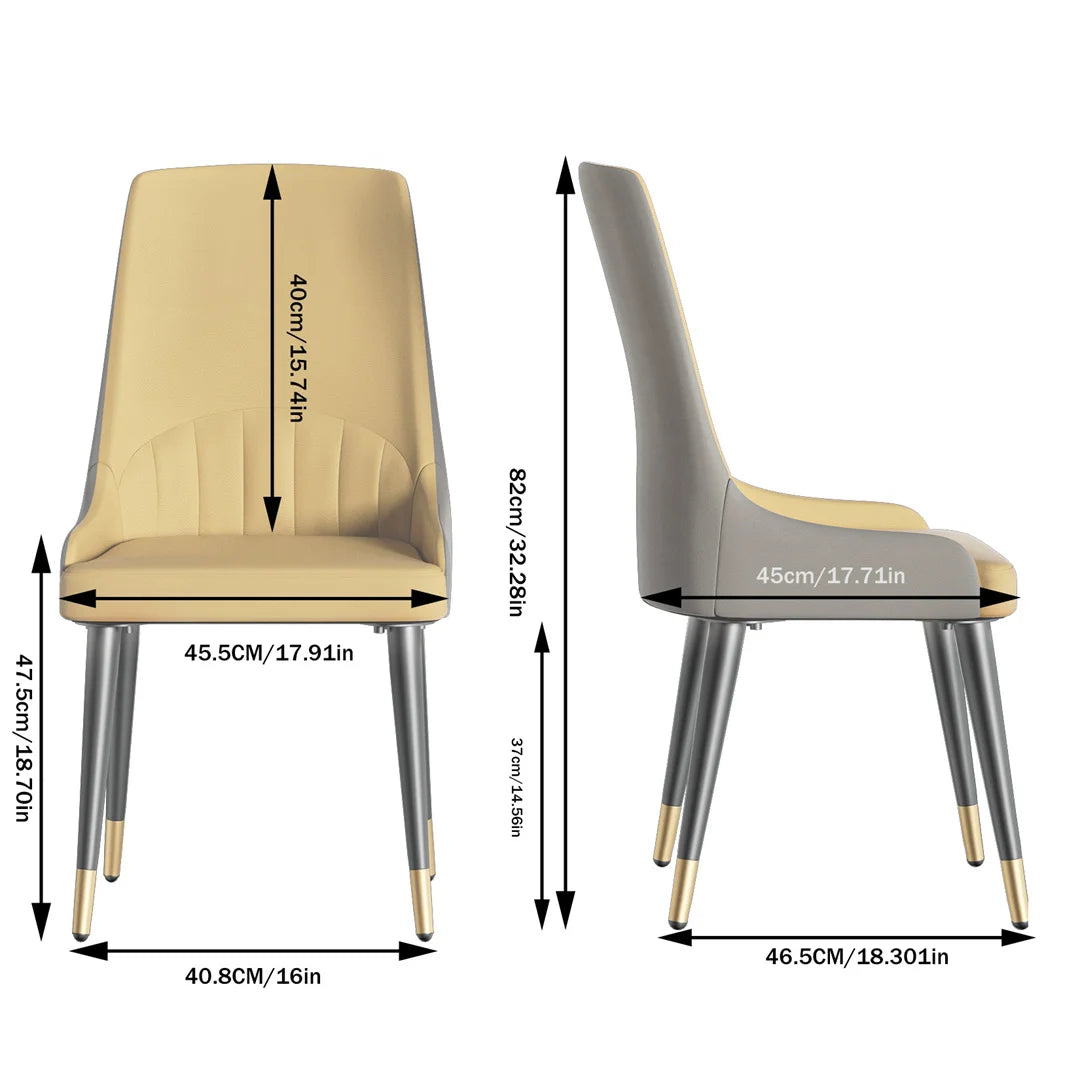 LUVODI 2 Piece Upholstered Dining Chairs With Arms