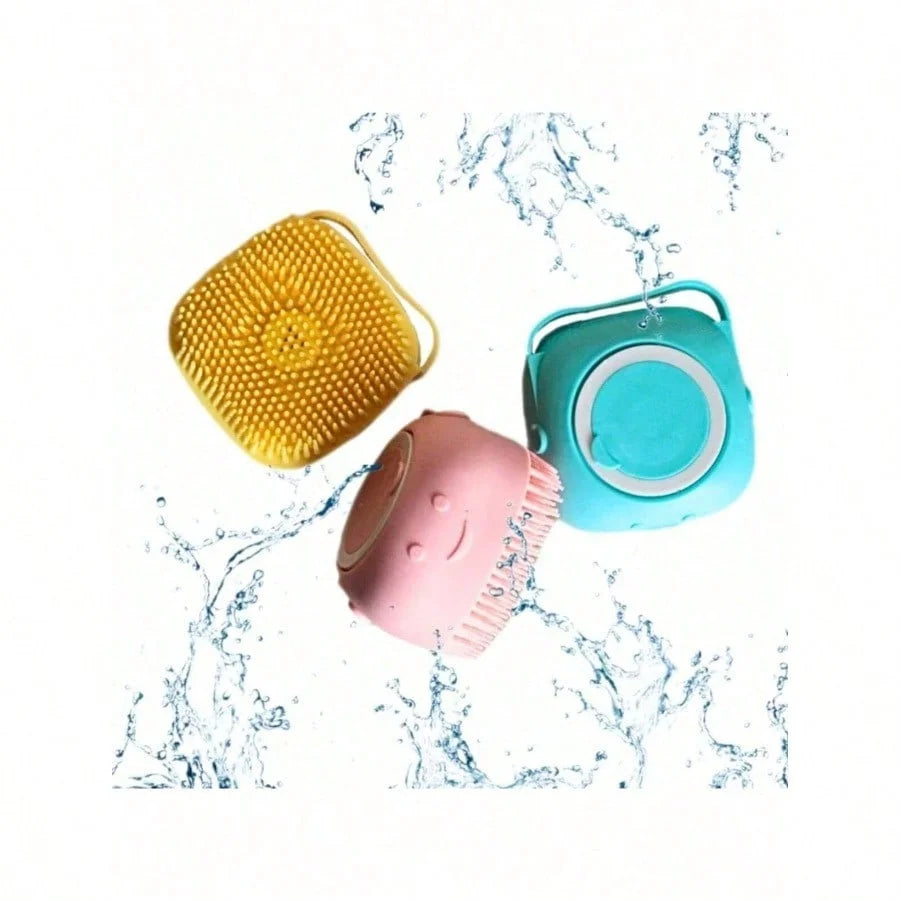 Pet Shampoo Brush With Silicone Dispenser For Dogs And Cats Grooming