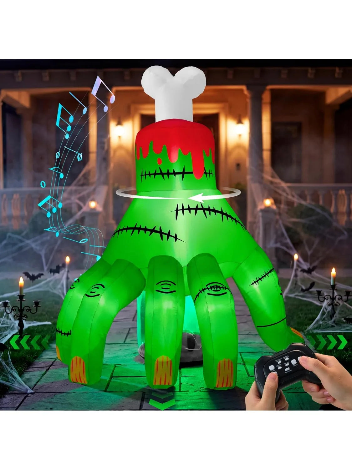 Joyfy Halloween Inflatable Zombie Hand With LED Lights And Music