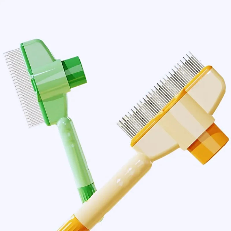 Self-Cleaning Dog Comb One-Button Pet Hair Remover Grooming Brush