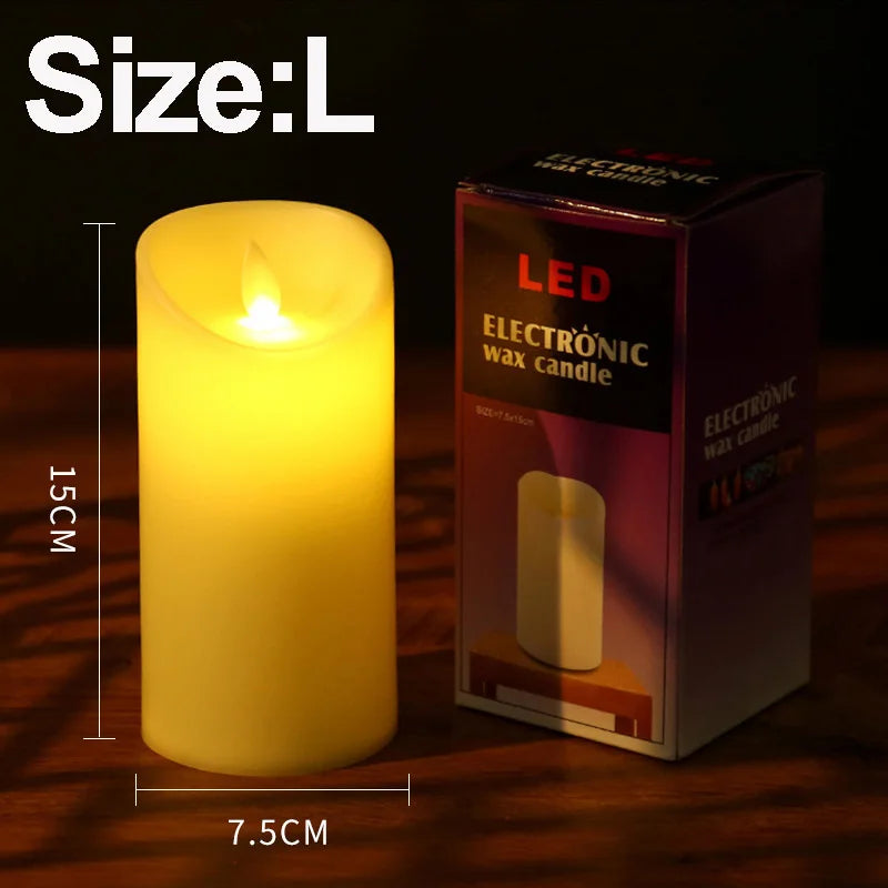 Moving Wick LED Candle With Dancing Flame Safe For Kids