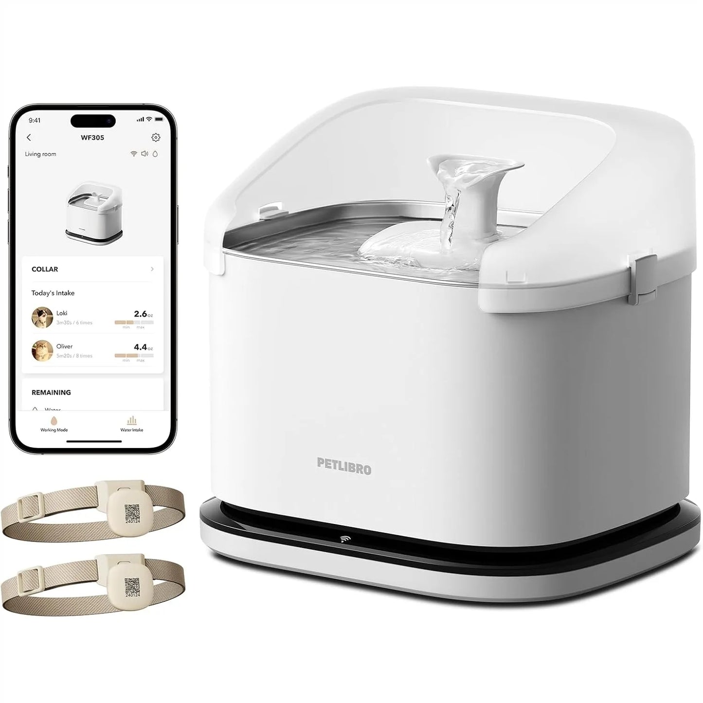 Smart Cat Water Fountain With RFID Recognition And WiFi App