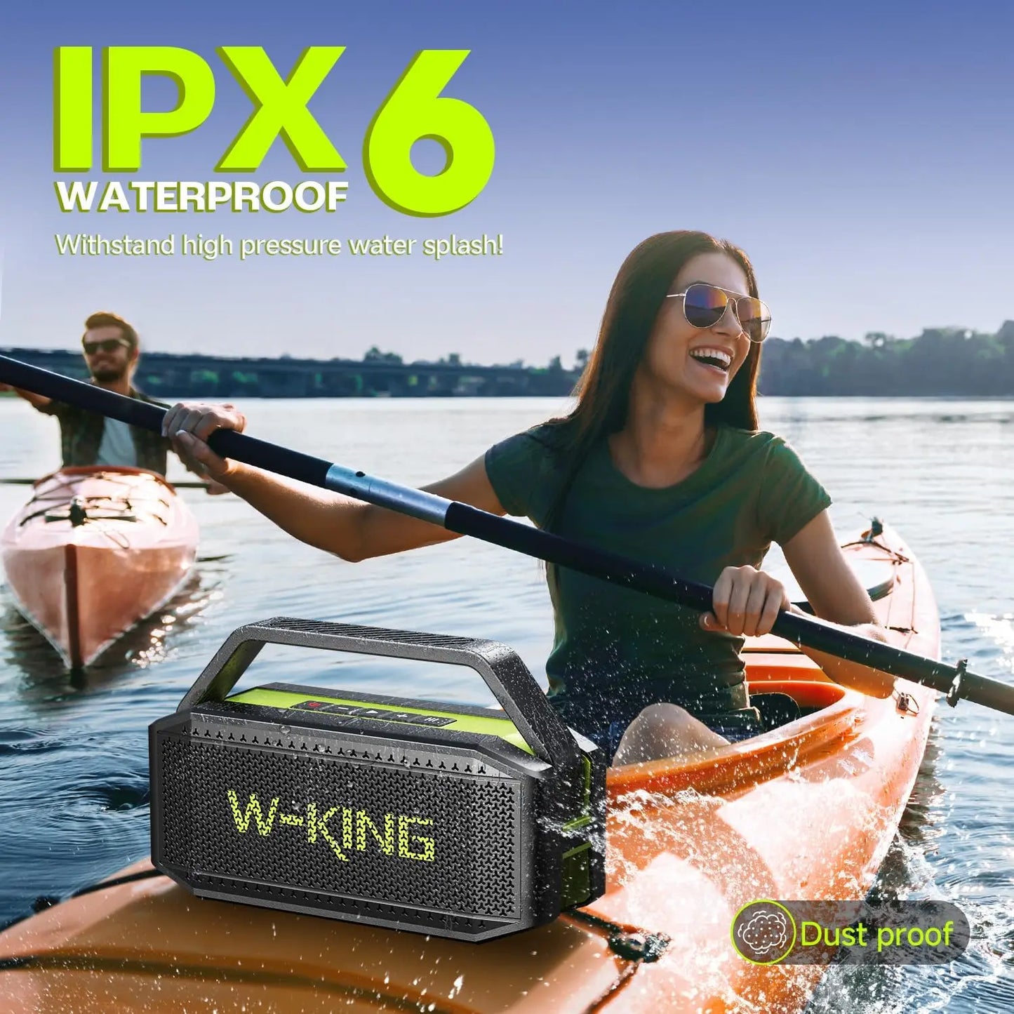 W-King D9-1 Bluetooth Speaker 60W HD IPX6 Waterproof Portable Boombox
