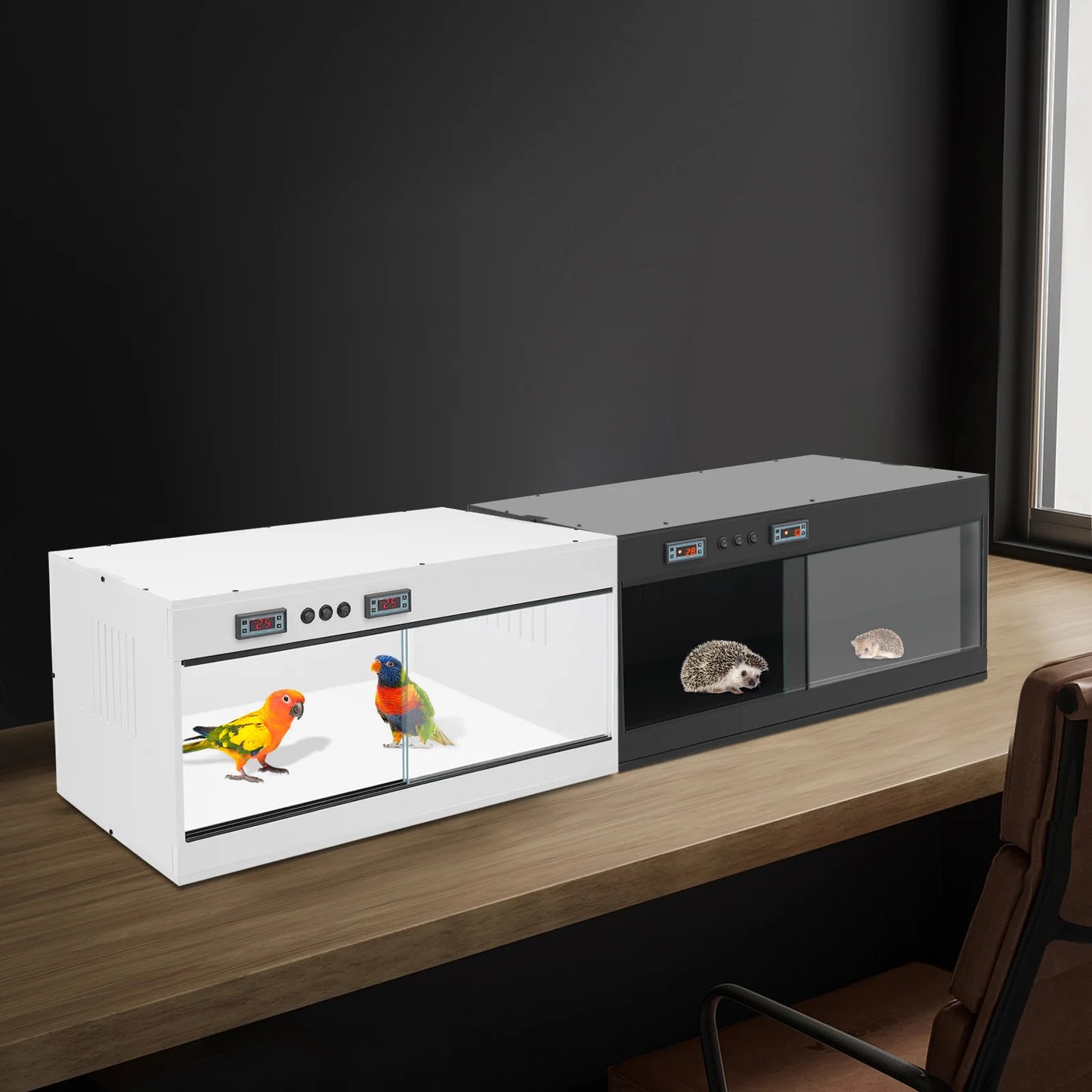 Bymaocar Reptile Habitat With Glass Sliding Door And Intelligent Thermostat