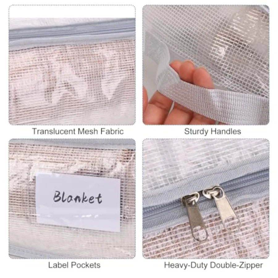 Under Bed Storage Containers 4 Pack Clear Bins For Clothes