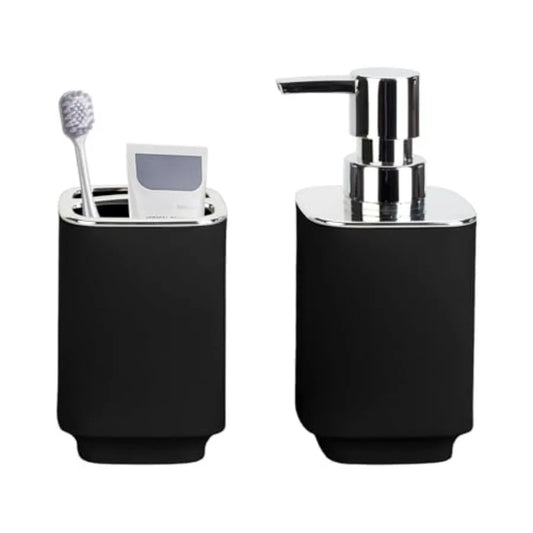 Bathroom Accessories 2-Piece Soap Dispenser And Toothbrush Holder Set