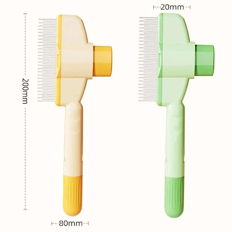 Self-Cleaning Dog Comb One-Button Pet Hair Remover Grooming Brush