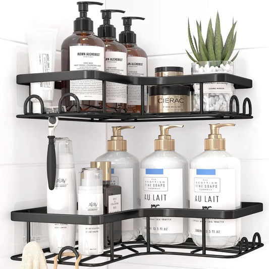 Corner Shower Caddy 2 Pack Adhesive Stainless Steel Shelves