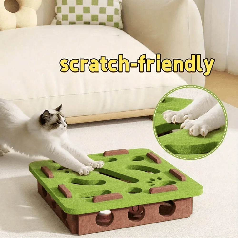 New Interactive Cat Toy With Maze Tunnel And Bell Ball