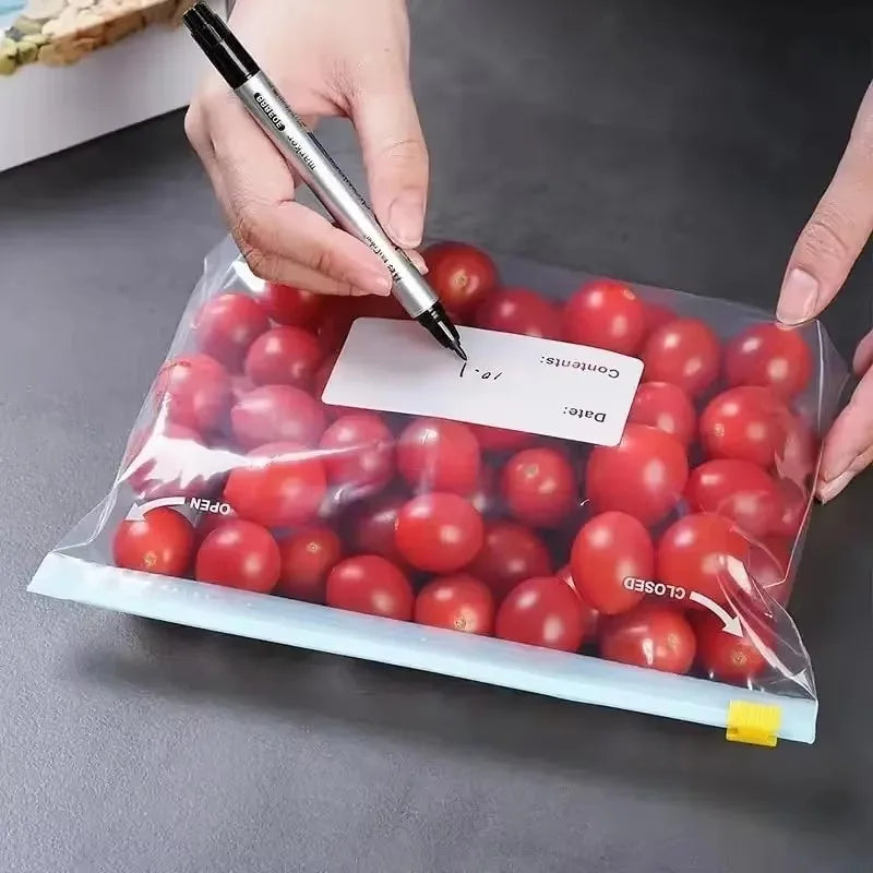 Reusable Zipper Bags Stand Up Freezer Storage Pouches Leakproof