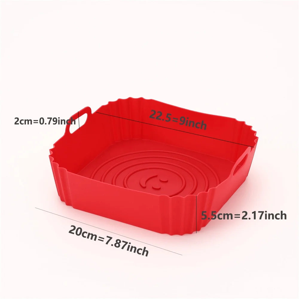 Nonstick Silicone Air Fryer Pan Liner For Oven Baking Tray