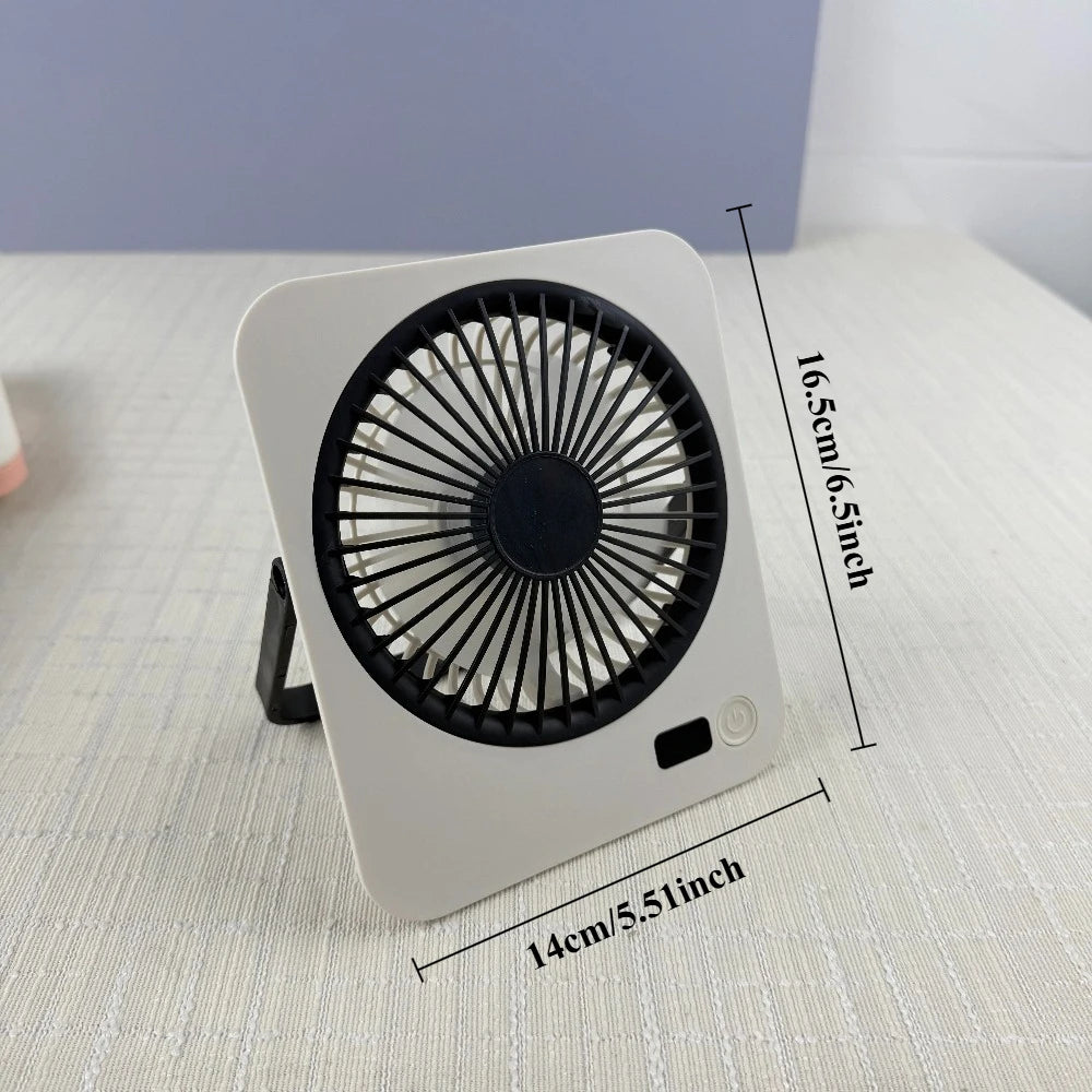 Rechargeable USB Mini Desktop Fan With 5 Speed Quiet Operation