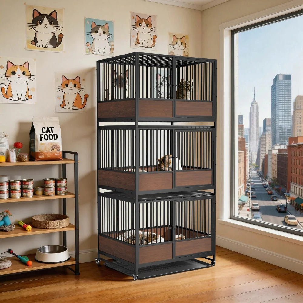Heavy Duty Metal Cat Cage Enclosure For Cats And Dogs